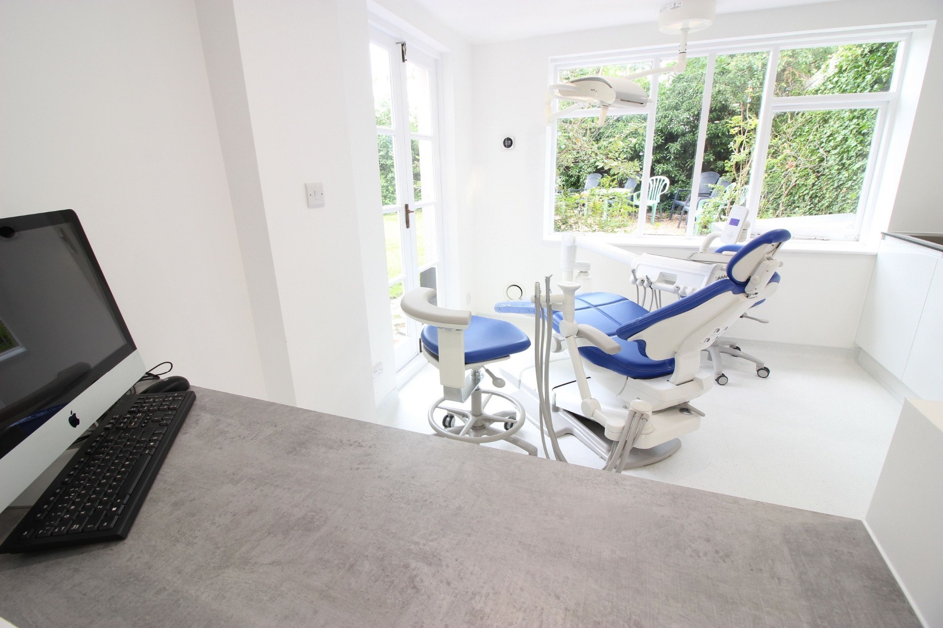 dentist chair and worktop